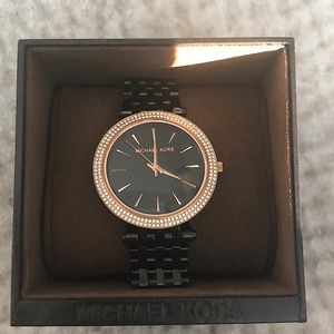 Micheal Kors Black and Gold Watch
